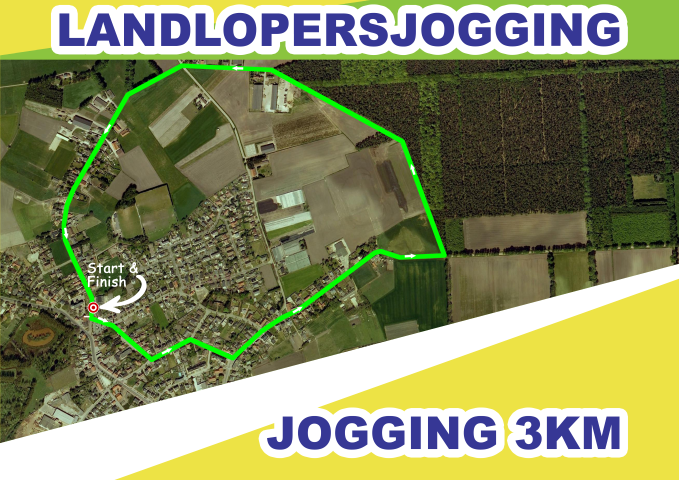 Landlopersjogging parcours 3km