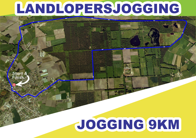 Landlopersjogging parcours 9km